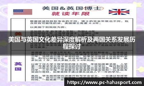 美国与英国文化差异深度解析及两国关系发展历程探讨